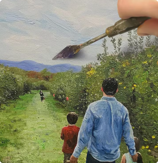 Customized oil painting from photo, Custom portrait oil painting commission, Commissioned oil family portrait, family painting from photo