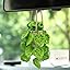 Crochet hanging plants are suitable for cars, car interior decoration, strawberry aesthetic car parts for ladies' interiors, car decoration hangers for rearview mirrors, Bohemian car decoration
