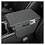Upgrade the car center console cover, ultra-fine fiber leather car armrest pad with 2 storage bags, car armrest storage box, most vehicle interior accessories (black)