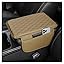 Upgrade the car center console cover, ultra-fine fiber leather car armrest pad with 2 storage bags, car armrest storage box, most vehicle interior accessories (black)