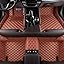 Customized personalized car floor MATS, luxurious full-coverage all-weather car floor MATS, anti-slip leather car mat sets, custom floor MATS suitable for 99% of cars, trucks and SUVs (pure black)