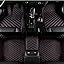 Customized personalized car floor MATS, luxurious full-coverage all-weather car floor MATS, anti-slip leather car mat sets, custom floor MATS suitable for 99% of cars, trucks and SUVs (pure black)
