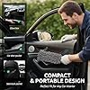 Car dust collector 360° ultra-fine fiber fingers, firm and comfortable handle, no lint, no scratches, with ultra-fine fiber towel, suitable for car and household use. Best car parts, gray
