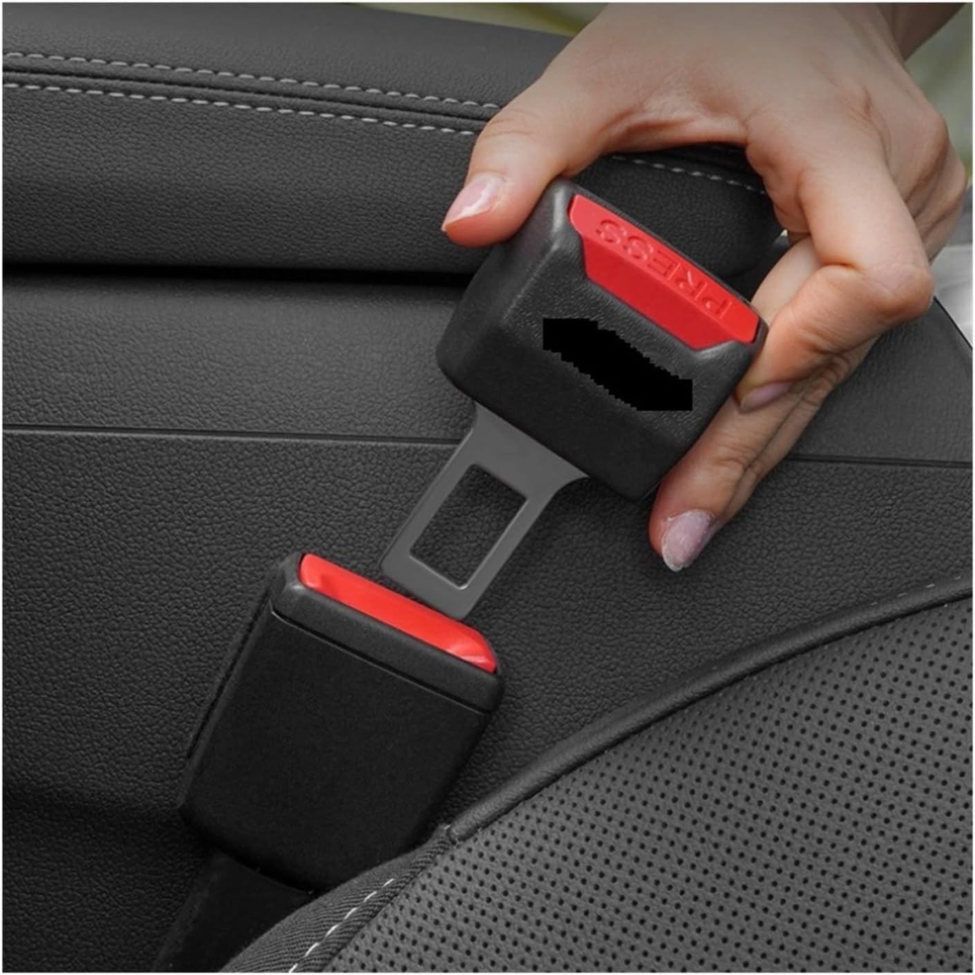 2pcs/Set Car Belt Buckle Extension Clip Thick Socket Plug Insert Extender Tool Accessory(A)