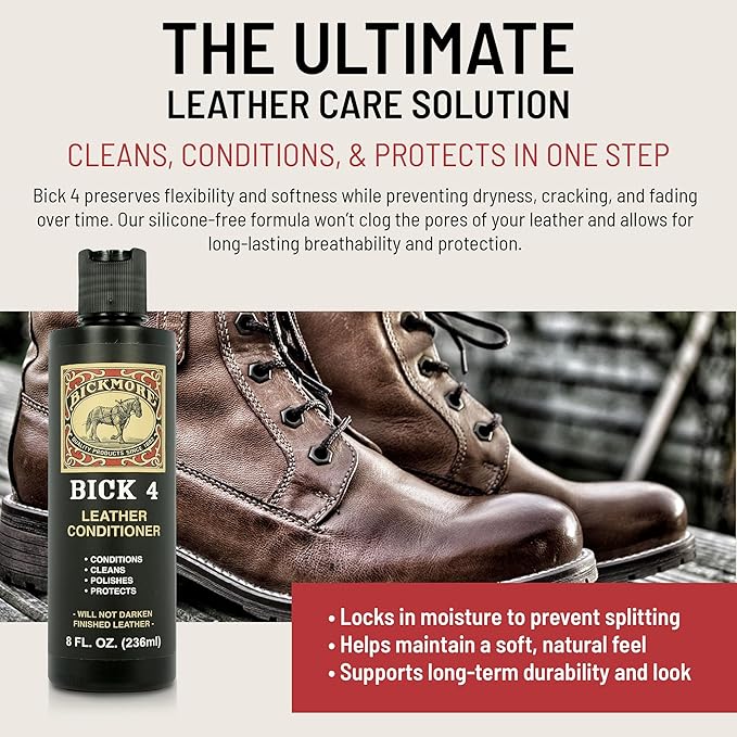 Leather care liquid and leather cleaner - no darkening - suitable for leather clothing, furniture, jackets, shoes, car interiors, bags and other leather accessories, 50-6000-16, 16 ounces, 1