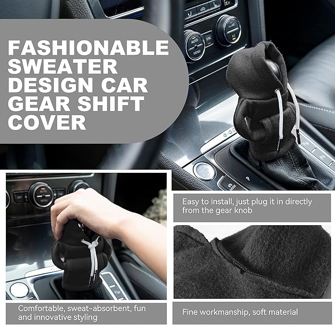 Hoodies, shift covers, General Motors shift knob hoodies, car shifter mini hoodies, cute car interior tools, car accessories and decorations