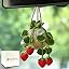 Crochet hanging plants are suitable for cars, car interior decoration, strawberry aesthetic car parts for ladies' interiors, car decoration hangers for rearview mirrors, Bohemian car decoration